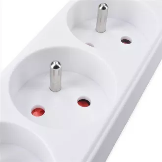 Solight hosszabbító 3m, 3 aljzat, 16A/3680W, PVC, fehér