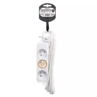 Solight hosszabbító 3m, 3 aljzat, 16A/3680W, PVC, fehér