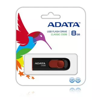 ADATA Flash Disk 8GB C008, USB 2.0 Classic, fekete ADATA Flash Disk 8GB C008, USB 2.0 Classic, fekete