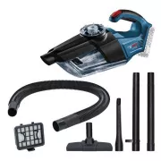 Bosch GAS 18V-1 akkumulátoros porszívó, 10 l/s, 0,7 l-es tartály, rugalmas hosszabbító fúvóka