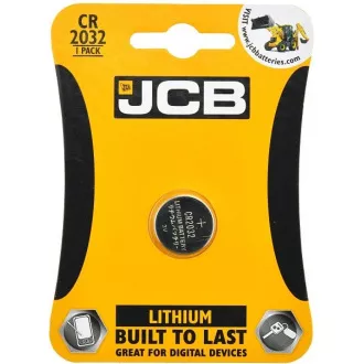 JCB gombelem lítium elem CR2032, buborékcsomagolás 1 db