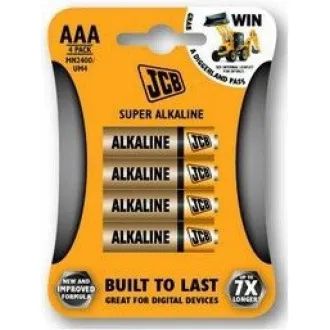 JCB SUPER lúgos elemek LR03, buborékcsomagolás 4 db