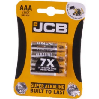 JCB SUPER lúgos elemek LR03, buborékcsomagolás 4 db