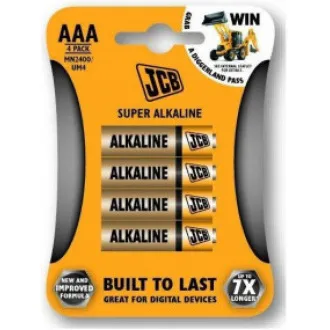 JCB SUPER lúgos elemek LR03, buborékcsomagolás 4 db