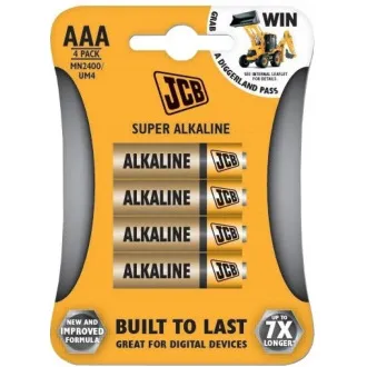 JCB SUPER lúgos elemek LR03, buborékcsomagolás 4 db