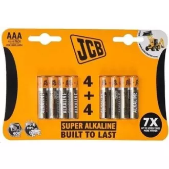 JCB SUPER lúgos elemek LR03, buborékcsomagolás 8 db