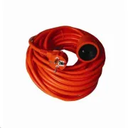 Solight hosszabbító vezeték - csatlakozó, 1 aljzat, 20m, 3 x 1, 5mm2, narancssárga