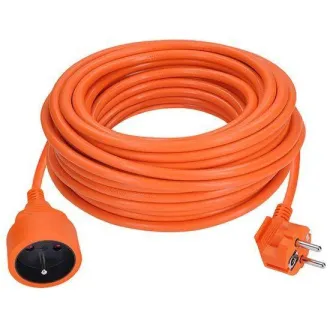 Solight hosszabbító vezeték - csatlakozó, 1 aljzat, 20m, 3 x 1, 5mm2, narancssárga