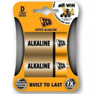 JCB SUPER alkáli elem LR20, buborékfólia 2 db
