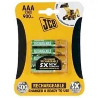 JCB RTU NiMH AAA / R03, 900mAh, előtöltve, buborékcsomagolás 4 db