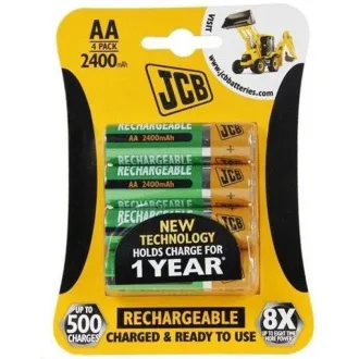 JCB RTU NiMH AA / R06, min.2400mAh, előtöltve, buborékcsomagolás 4 db
