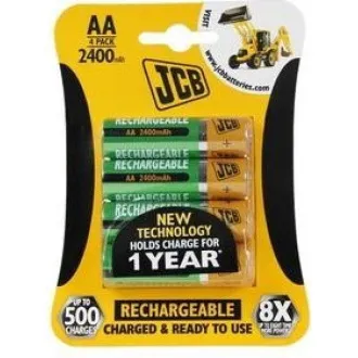JCB RTU NiMH AA / R06, min.2400mAh, előtöltve, buborékcsomagolás 4 db
