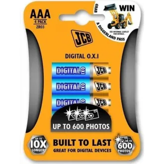JCB OXI DIGITAL lúgos elem LR03, buborékcsomagolás 4 db