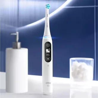 Oral-B iO Series 6 Duo White & Pink Sand elektromos fogkefe készlet, 5 üzemmód, AI, időzítő