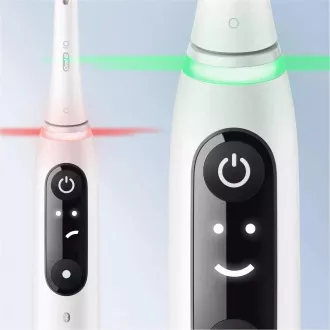 Oral-B iO Series 6 Duo White & Pink Sand elektromos fogkefe készlet, 5 üzemmód, AI, időzítő Oral-B iO Series 6 Duo White & Pink Sand elektromos fogkefe készlet, 5 üzemmód, AI, időzítő
