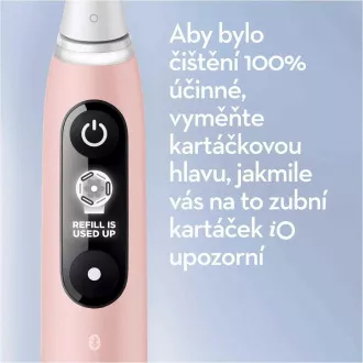 Oral-B iO Series 6 Duo White & Pink Sand elektromos fogkefe készlet, 5 üzemmód, AI, időzítő Oral-B iO Series 6 Duo White & Pink Sand elektromos fogkefe készlet, 5 üzemmód, AI, időzítő