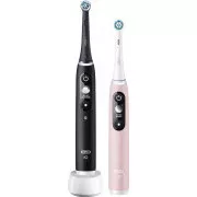 Oral-B iO Series 6 Duo Black & Pink Sand elektromos fogkefe készlet, 5 üzemmód, AI, időzítő