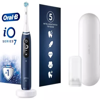 Oral-B iO Series 7 Sapphire elektromos fogkefe, 5 üzemmód, utazótáska, gyorstöltő állomás Oral-B iO Series 7 Sapphire elektromos fogkefe, 5 üzemmód, utazótáska, gyorstöltő állomás
