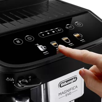 DeLonghi Magnifica Evo ECAM 290.21.B, automata kávéfőző, beépített darálóval, 1450 W, 15 bar, automatikus kikapcsolás, fekete színű