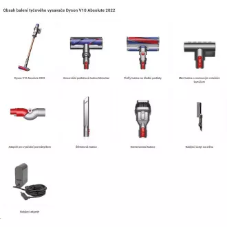 Dyson V10 Absolute (2022) botporszívó, 1600 W, vezeték nélküli, HEPA szűrő, teljesítményszabályozás