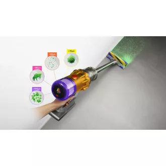 Dyson V12 Detect Slim Absolute 2023, vezeték nélküli porszívó, megvilágítási technológia, 3 üzemmód, LCD kijelző Dyson V12 Detect Slim Absolute 2023, vezeték nélküli porszívó, megvilágítási technológia, 3 üzemmód, LCD kijelző
