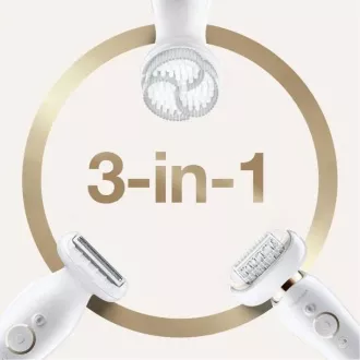 Braun Silk-épil 9 Flex SES 9030 3D epilátor, vízálló, SensoSmart technológia, ergonomikus fogantyú, fehér/arany színben. Braun Silk-épil 9 Flex SES 9030 3D epilátor, vízálló, SensoSmart technológia, ergonomikus fogantyú, fehér/arany színben.