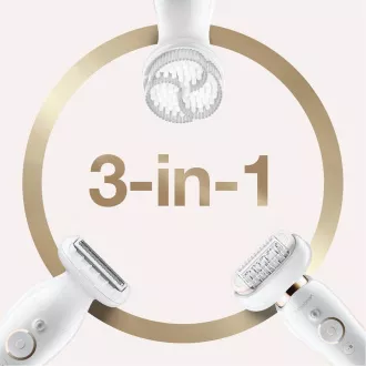 Braun Silk-épil 9 Flex SES 9030 3D epilátor, vízálló, SensoSmart technológia, ergonomikus fogantyú, fehér/arany színben. Braun Silk-épil 9 Flex SES 9030 3D epilátor, vízálló, SensoSmart technológia, ergonomikus fogantyú, fehér/arany színben.