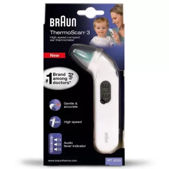 Braun IRT 3030 ThermoScan 3 gyermek hőmérő, érintésmentes, infravörös, fülbe helyezhető