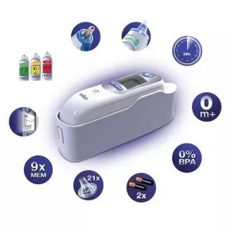 Braun IRT 6520 ThermoScan 7 érintésmentes hőmérő, digitális, fül, 9 mérés memóriával Braun IRT 6520 ThermoScan 7 érintésmentes hőmérő, digitális, fül, 9 mérés memóriával