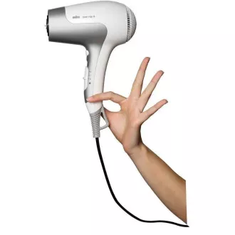 Braun Satin Hair 5 HD580 hajszárító, 2500 W, 2 sebességfokozat, 3 hőmérséklet, akasztós hurok, fehér színű Braun Satin Hair 5 HD580 hajszárító, 2500 W, 2 sebességfokozat, 3 hőmérséklet, akasztós hurok, fehér színű