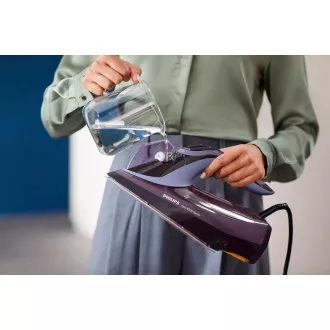 Philips Azur 8000 Series DST8021/30 gőzölős vasaló, 3000 W, gyors felmelegedés, automatikus kikapcsolás, lila színű