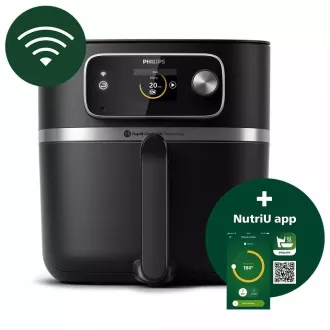 Philips 7000 Series Airfryer Combi XXL Connected HD9880/90 forrólevegős fritőz, 2200 W, Wi-Fi, automatikus programok