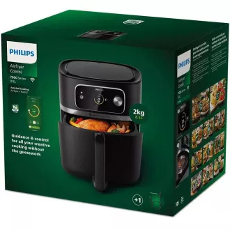 Philips 7000 Series Airfryer Combi XXL Connected HD9880/90 forrólevegős fritőz, 2200 W, Wi-Fi, automatikus programok