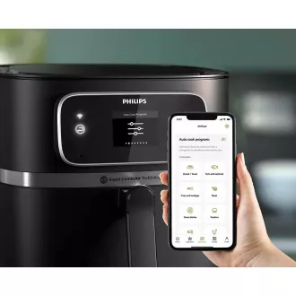 Philips 7000 Series Airfryer Combi XXL Connected HD9880/90 forrólevegős fritőz, 2200 W, Wi-Fi, automatikus programok