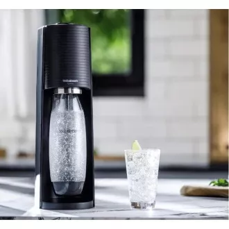 SodaStream Terra Black szódakészítő, mechanikus, 2x 1l SodaStream Fuse palack, CO2 palack, fekete SodaStream Terra Black szódakészítő, mechanikus, 2x 1l SodaStream Fuse palack, CO2 palack, fekete