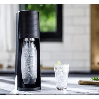 SodaStream Terra Black szódakészítő, mechanikus, 2x 1l SodaStream Fuse palack, CO2 palack, fekete - Használt SodaStream Terra Black szódakészítő, mechanikus, 2x 1l SodaStream Fuse palack, CO2 palack, fekete - Használt
