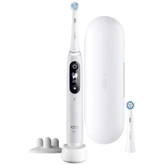 Oral-B iO Series 6s elektromos fogkefe, időzítő, nyomásérzékelő, 5 program, Oral-B alkalmazás, fehér színű Oral-B iO Series 6s elektromos fogkefe, időzítő, nyomásérzékelő, 5 program, Oral-B alkalmazás, fehér színű