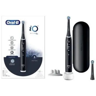 Oral-B iO Series 6s elektromos fogkefe, időzítő, nyomásérzékelő, 5 program, Oral-B applikáció, fekete színű Oral-B iO Series 6s elektromos fogkefe, időzítő, nyomásérzékelő, 5 program, Oral-B applikáció, fekete színű