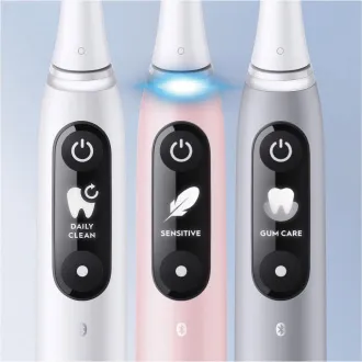 Oral-B iO Series 6s elektromos fogkefe, időzítő, nyomásérzékelő, 5 program, Oral-B applikáció, rózsaszínű