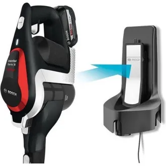 Bosch Unlimited Series 8 botporszívó, vezeték nélküli, 63 dB, zsák nélküli, fekete