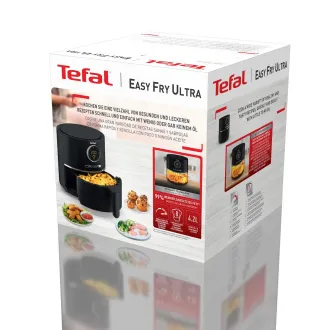 Tefal Ultra Fry EY1118 forrólevegős fritőz, 4,2 l, 80-200 °C, fekete színű