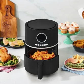 Tefal Ultra Fry EY1118 forrólevegős fritőz, 4,2 l, 80-200 °C, fekete színű