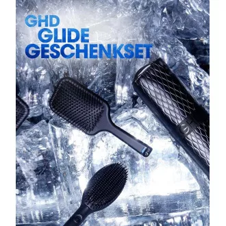 GHD Glide forrólevegő kefe, ionikus technológia, ajándékcsomag, Iced Luxe kollekció, fekete