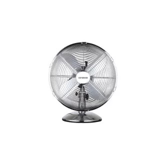 Orava SF-100 X asztali oszcilláló ventilátor, 3 sebességfokozat, jobb és bal oldali oszcilláció, ezüst színű