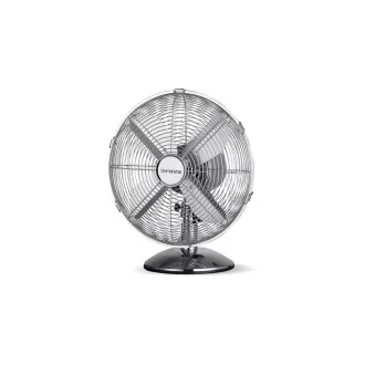 Orava SF-100 X asztali oszcilláló ventilátor, 3 sebességfokozat, jobb és bal oldali oszcilláció, ezüst színű