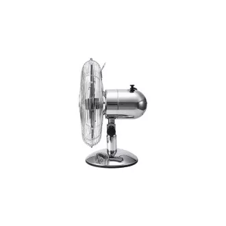 Orava SF-100 X asztali oszcilláló ventilátor, 3 sebességfokozat, jobb és bal oldali oszcilláció, ezüst színű