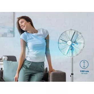 Orava SF-200 X Álló fém ventilátor, 3 sebességfokozat, automatikus forgás, ezüst színű