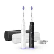 Philips Sonicare 6500 Gentle clean elektromos fogkefe készlet, 2 db, fekete és fehér