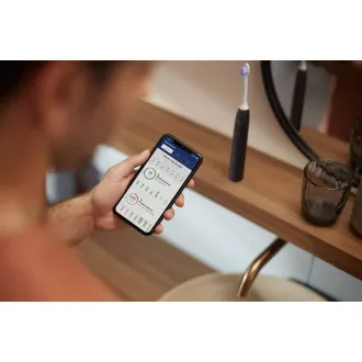 Philips Sonicare 6500 Gentle clean elektromos fogkefe készlet, 2 db, fekete és fehér