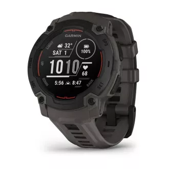 Garmin Instinct E - 45 mm, fekete, szén színű szíjjal
